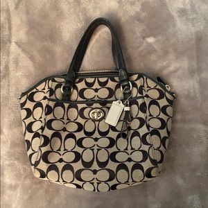 Black/ Grey Coach purse